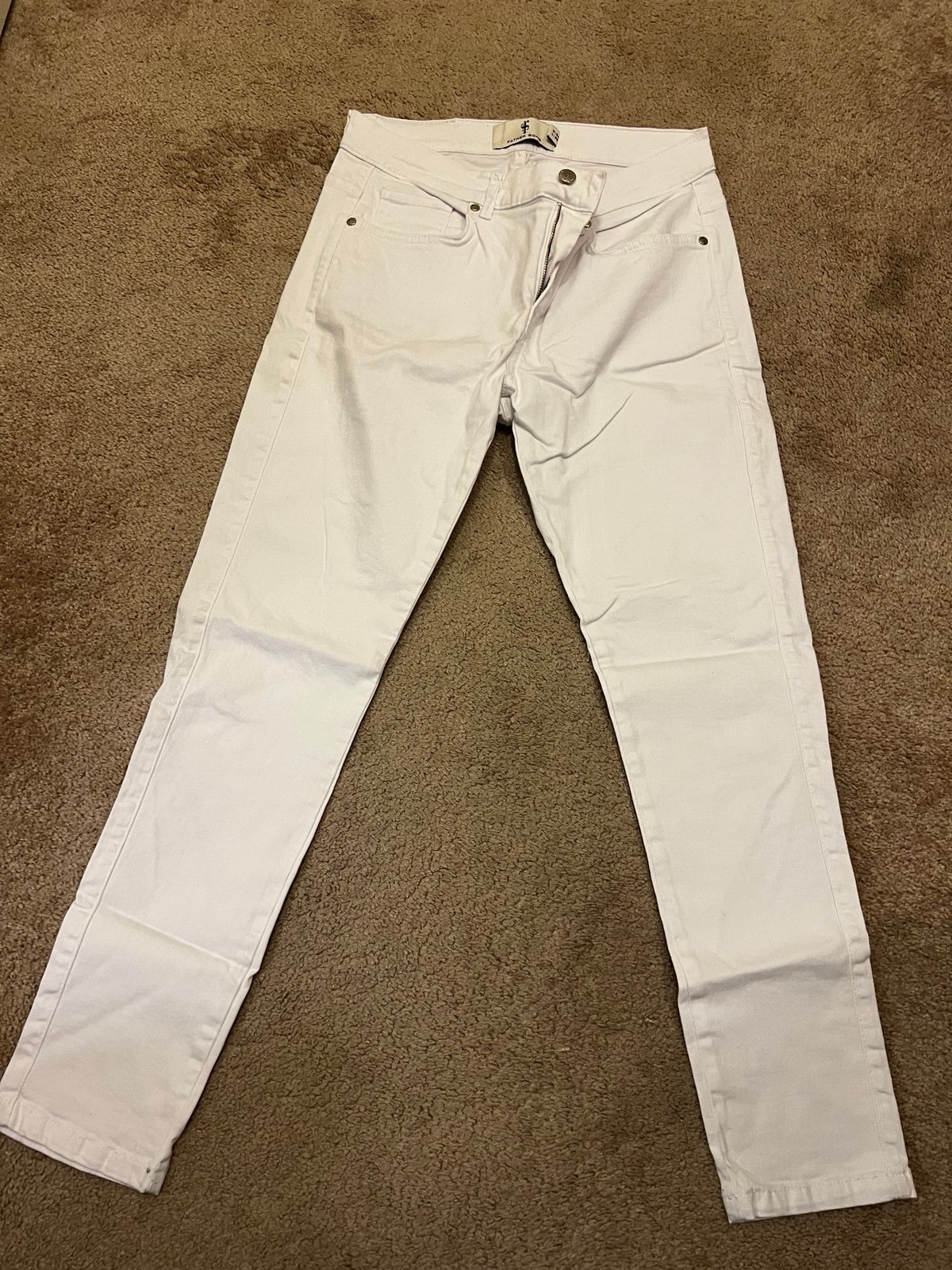 FATHER SONS STRETCH WHITE JEANS SIZE 34 W 28 L