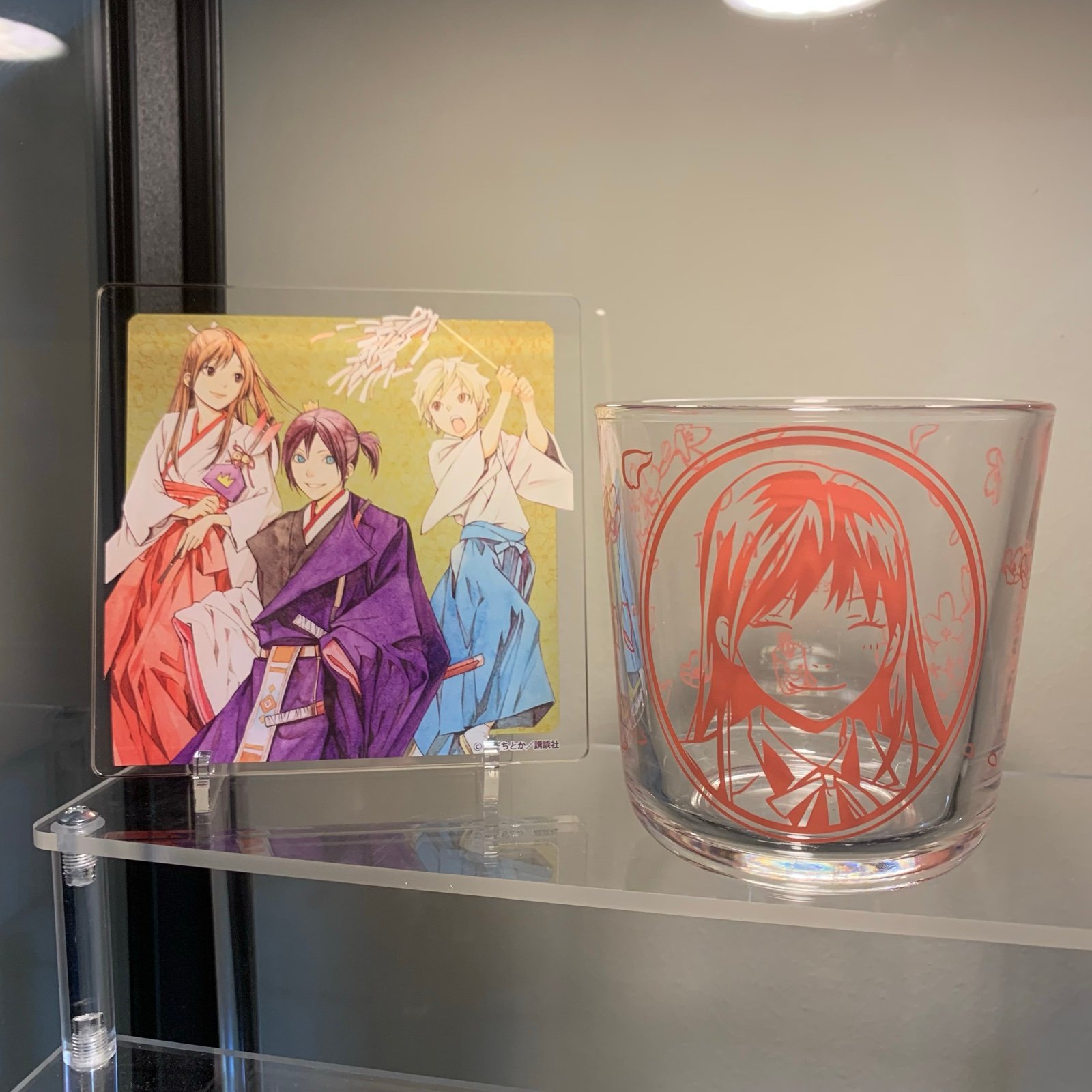Noragami Hiyori Glass Cup and Acrylic Coaster