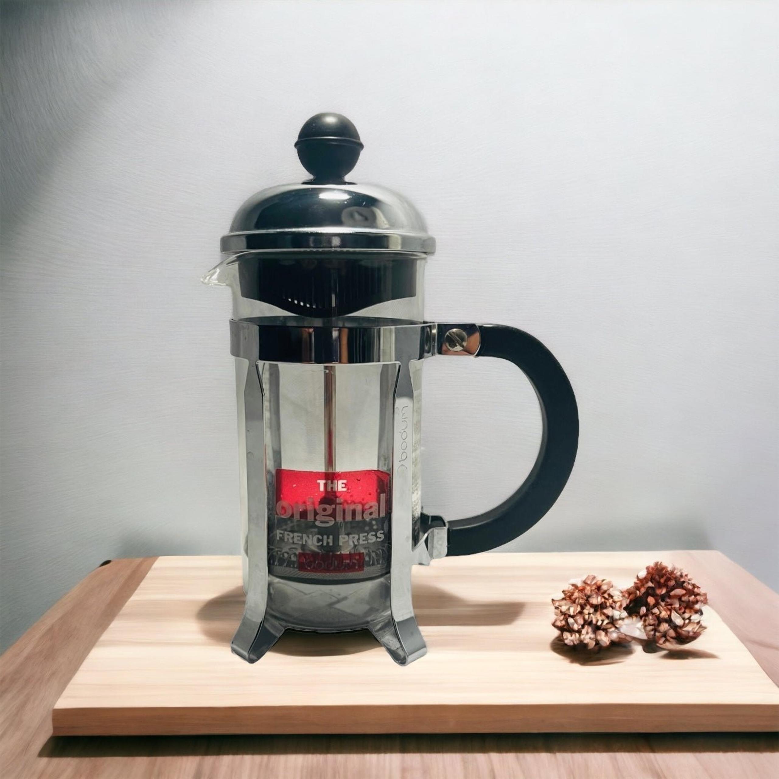 Vintage French Press BODUM The Original French Press Stainless Steel Coffee Pot