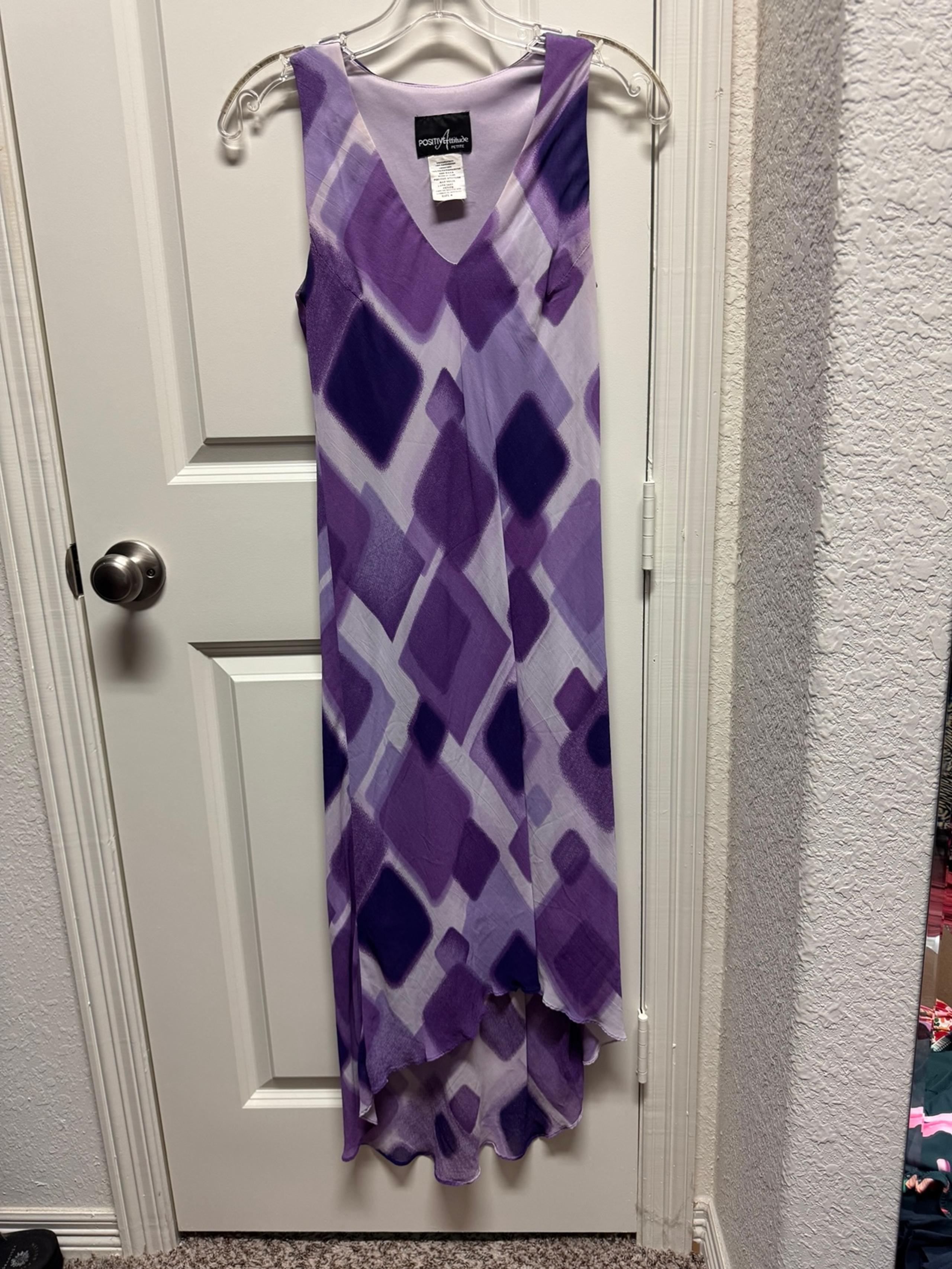 Purple Vintage 90s Dress size 4 Petite