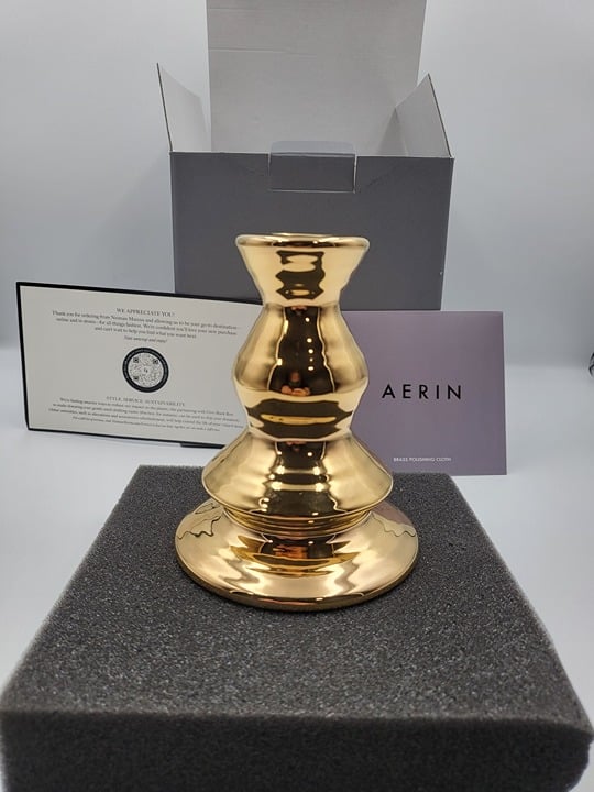 Aerin Gold Allette Medium Candleholder - Authentic w/ Original Packaging
