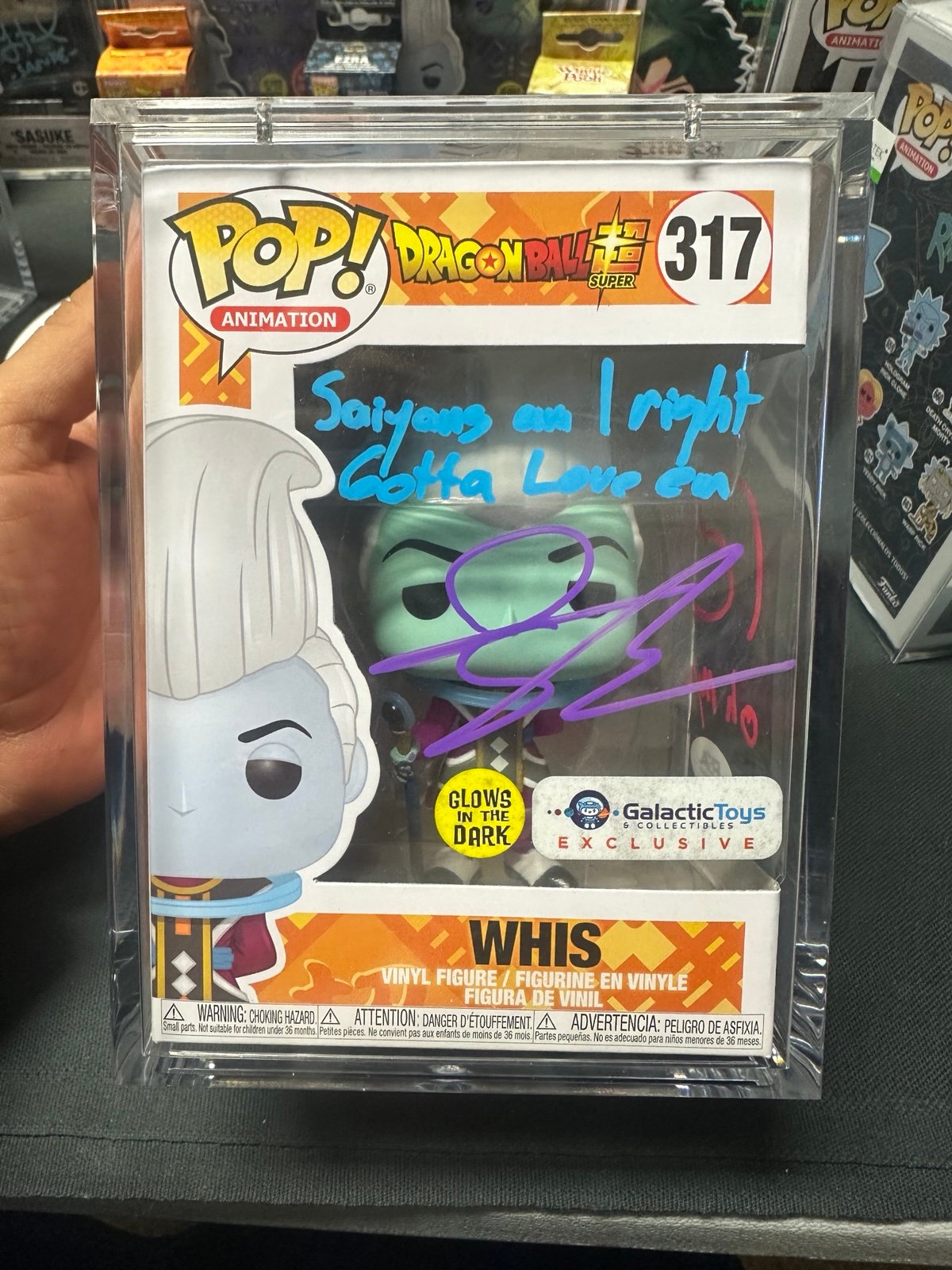 Signed dragonball z Funko Pop