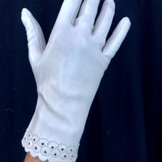 Martelli Italian Gloves, Powder Blue, Size 8, Handcrafted Kid Leather, Unlined