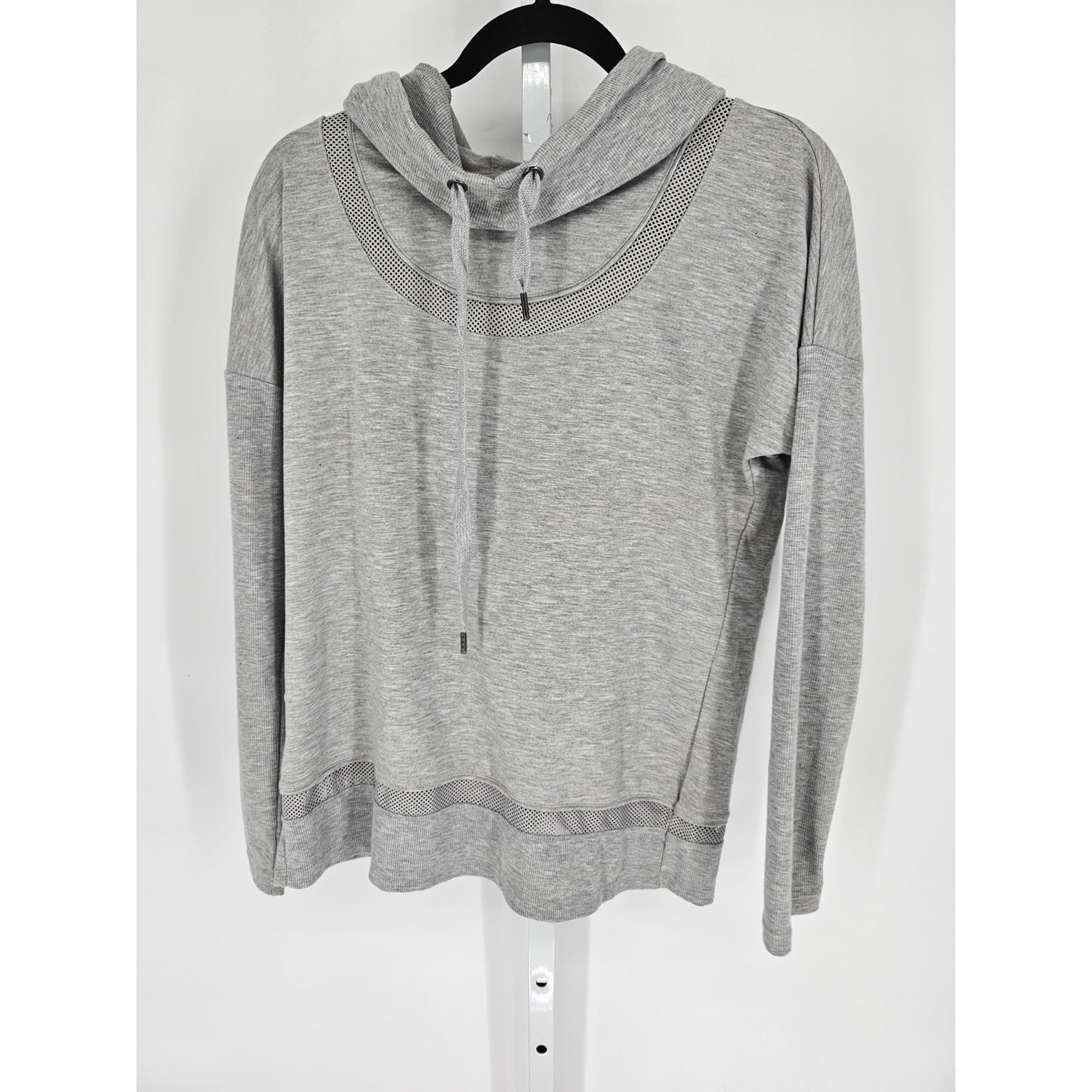 Yogalicious Womens Sz M Ultra Soft Pullover Hoodie Sweatshirt Gray Athletic