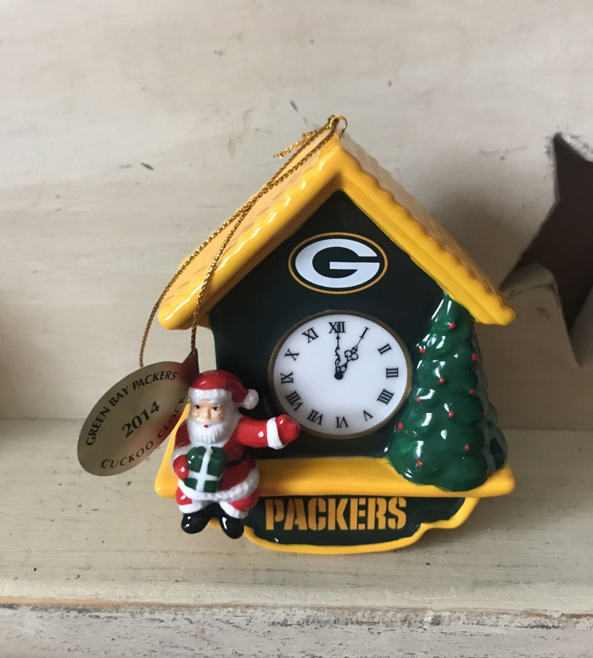 GBP Forever Collectibles 2014 Team NFL Cuckoo Clock Ornament NIB