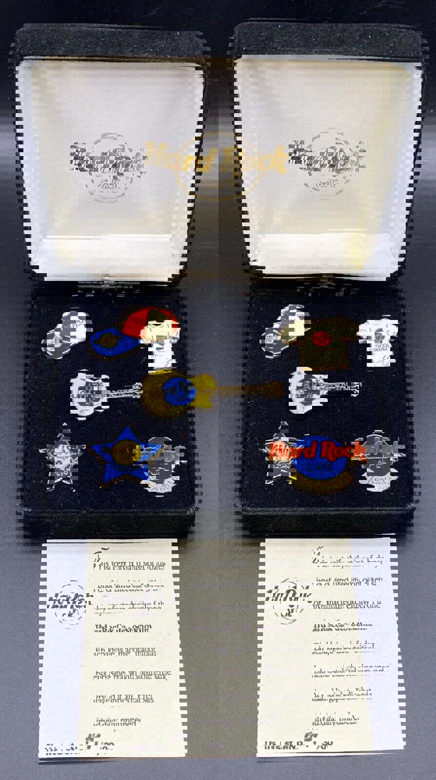 Hard Rock Cafe Stockholm 1997 Limited Edition (300) Pin Set ~ in Gift Box