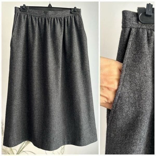 Evan Picone 100% Wool Vintage Skirt Size 14 Runs Small Waist 28”