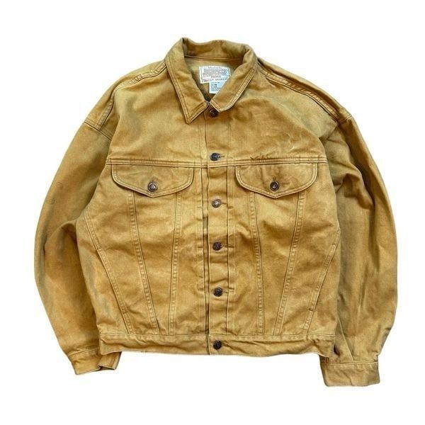 Vintage Jordache Jeanswear Tan Denim Trucker Jacket