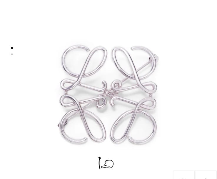 Loewe signature logo brooch