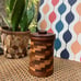 Handmade & Hand-stained Multi-wood Checkerboard Canister/Jar USA
