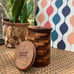 Handmade & Hand-stained Multi-wood Checkerboard Canister/Jar USA