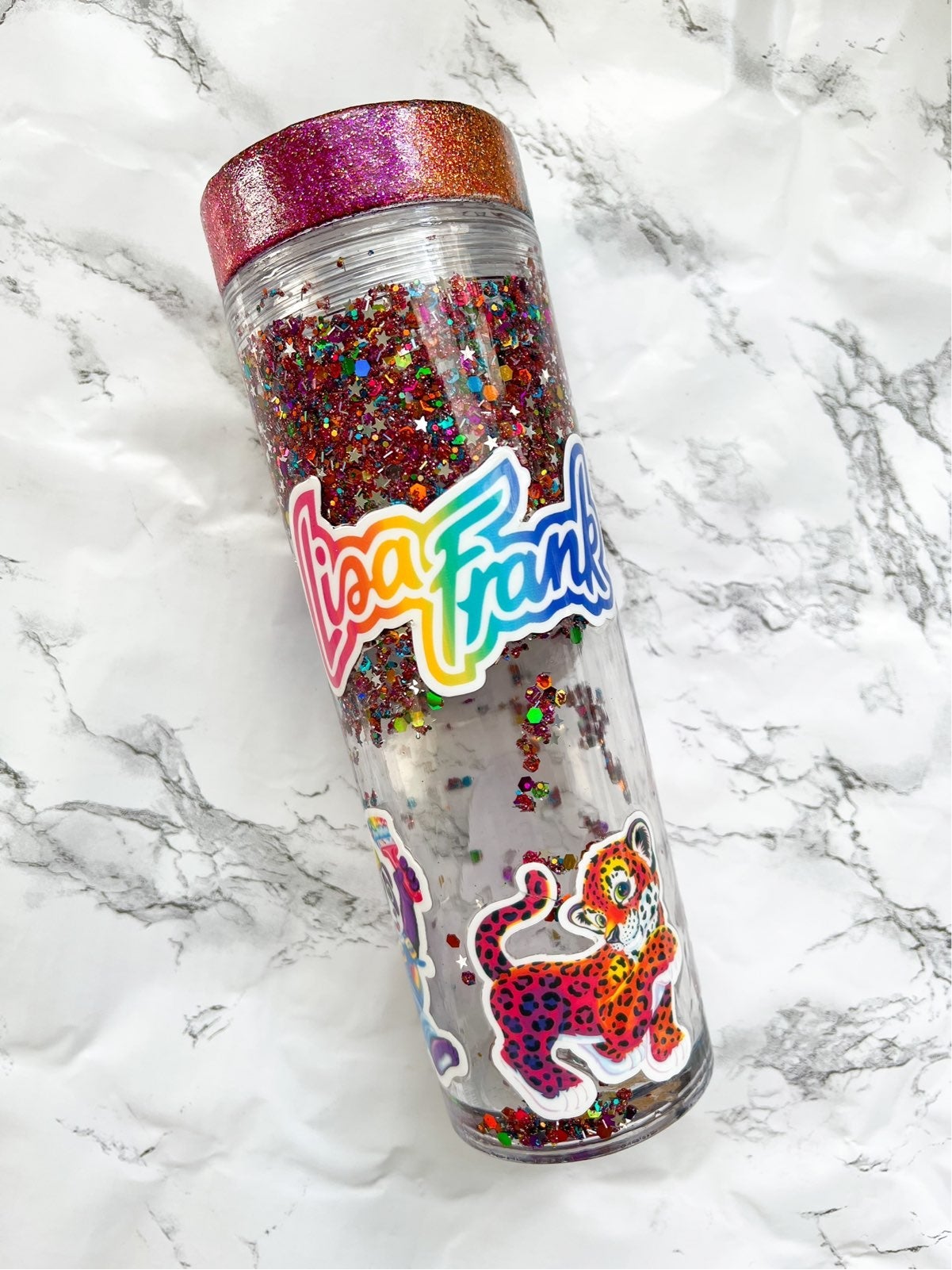 Lisa Frank tumbler - snow globe