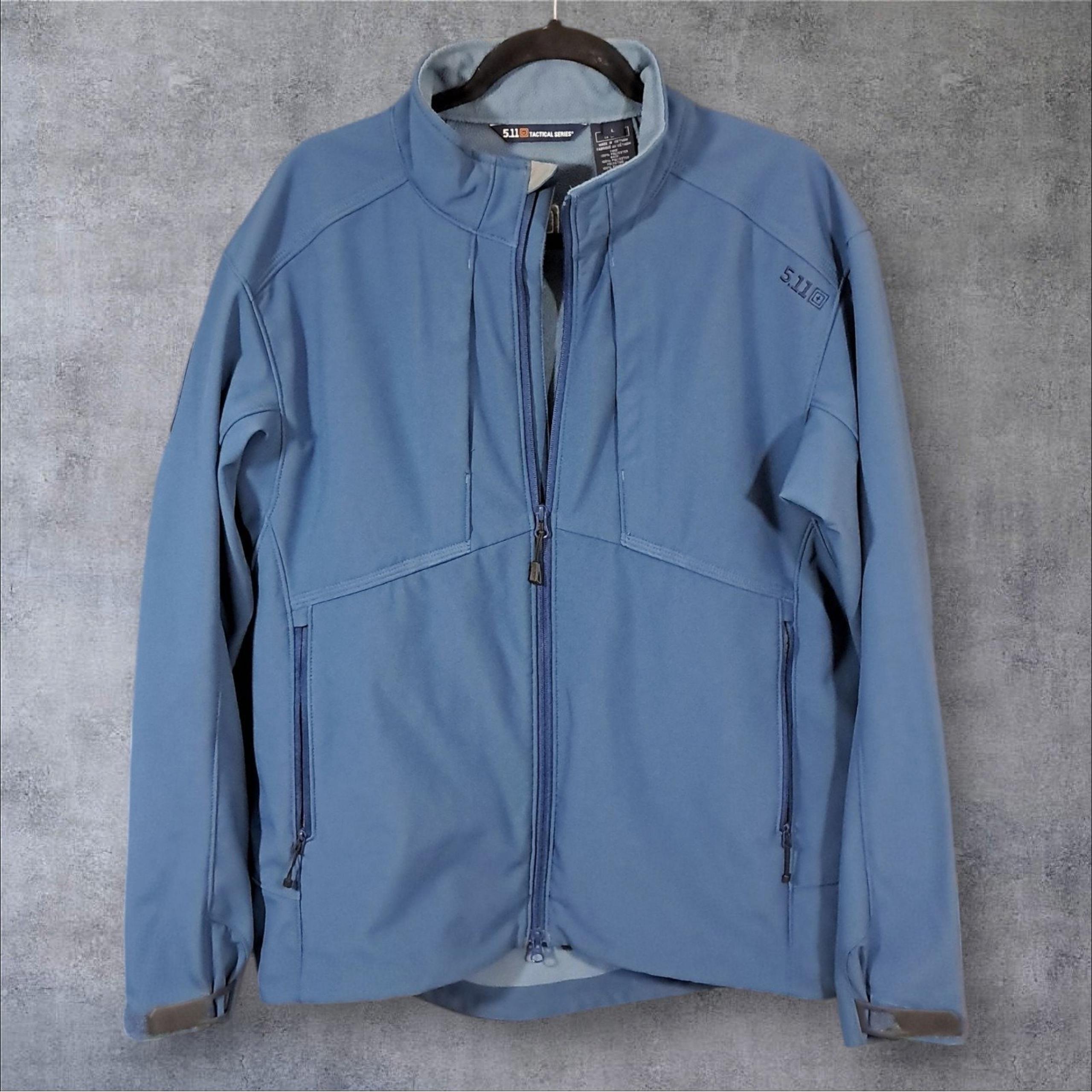 5.11 Tactical Jacket Mens Style #78005 Sierra Softshell Blue Large Lightweight