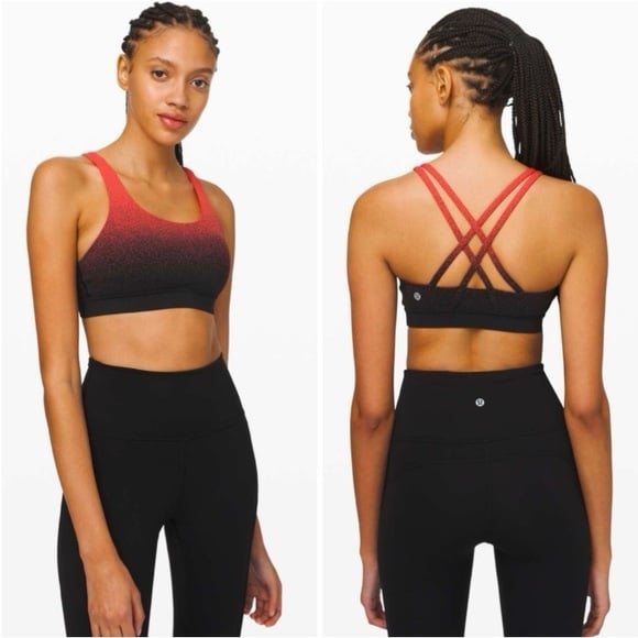 Lululemon Energy Bra Ombré Speckle Thermal Red Size 10