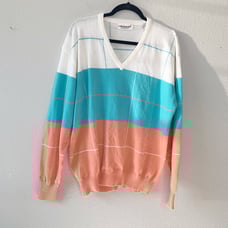 La Mode Du Golf Vintage V-Neck Sweater