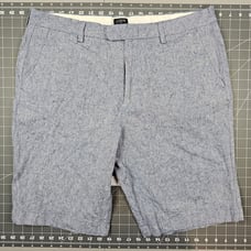 J Crew Shorts Mens 36 Linen Chino Bermuda Rivington Preppy Casual Blue