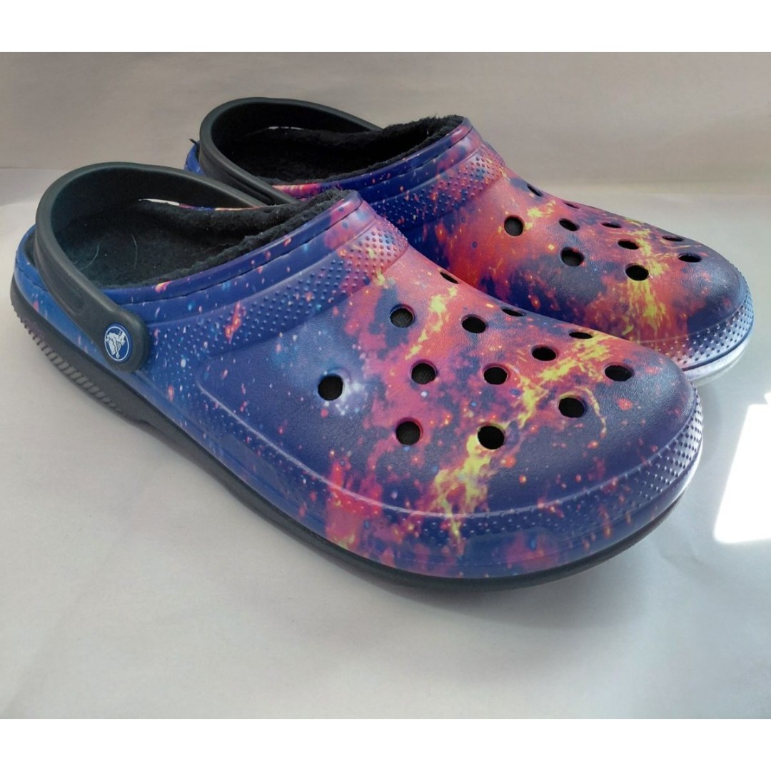 CROCS Ron English Area 54 Multi Color Clogs Lined Men's Size 13 No Charms