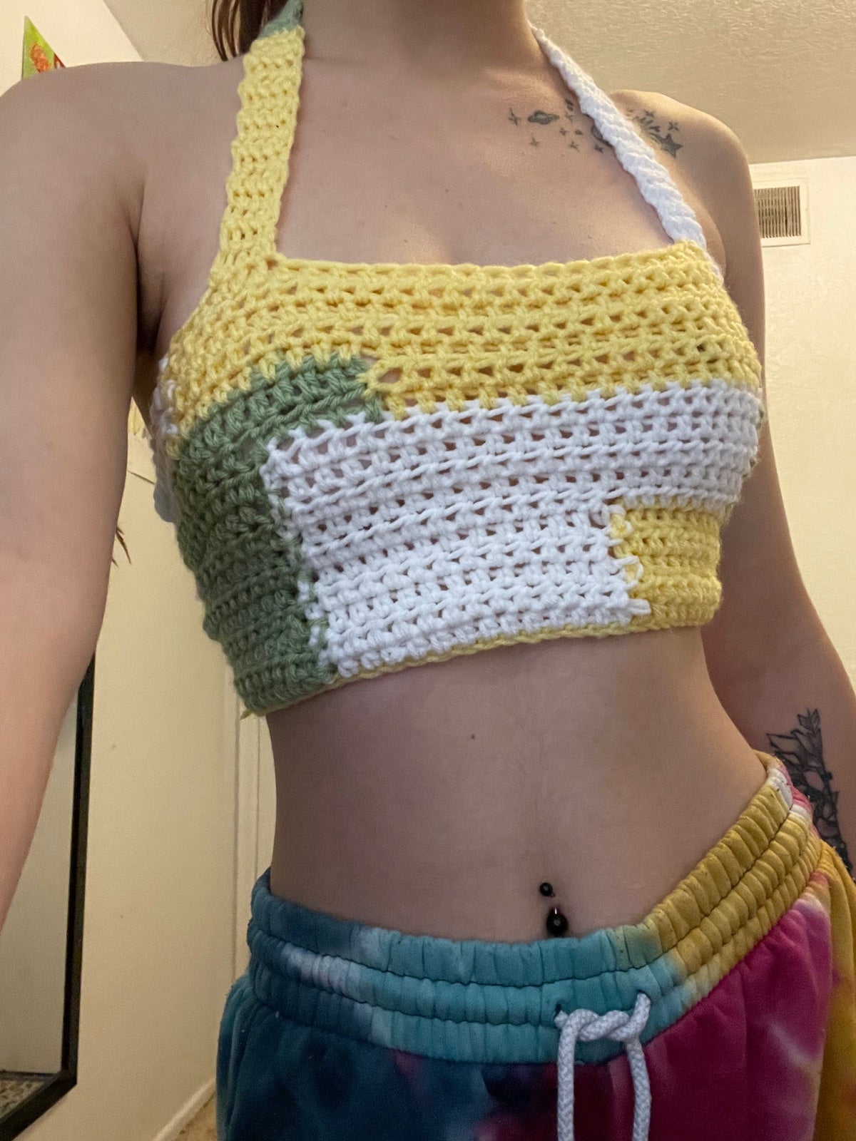 patchwork halter top