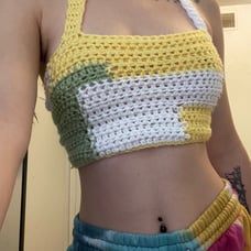patchwork halter top