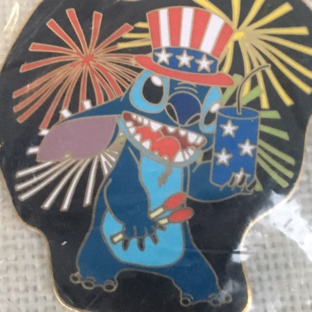HTF Disney Fantasy Patriotic Stitch Pin