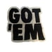 GUC 'Got 'Em' Black/White Pile Rug Size 22 x 23 Throw Rug