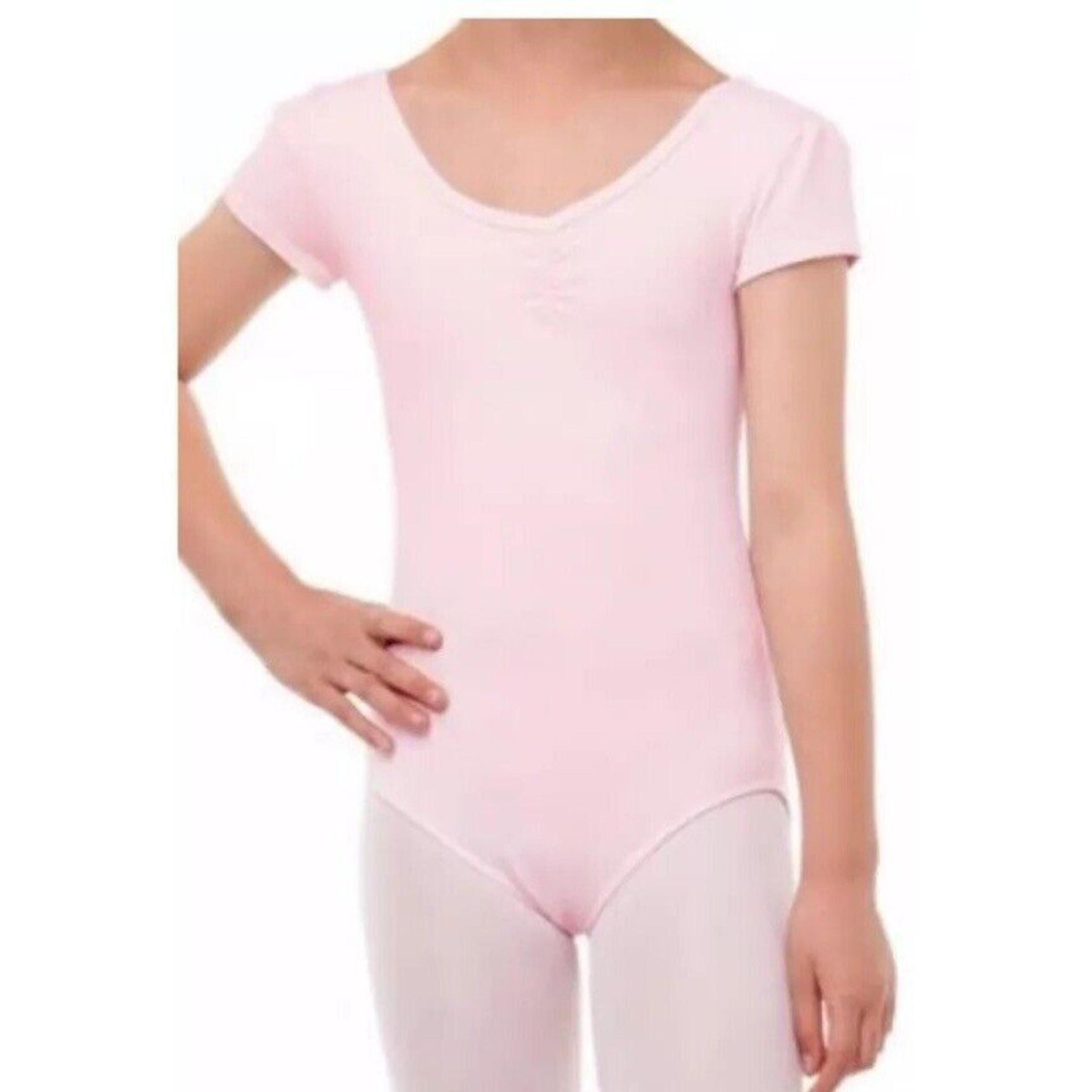 Danskin Now Ballet Dance Bodysuit Pink Sz L(10-12)