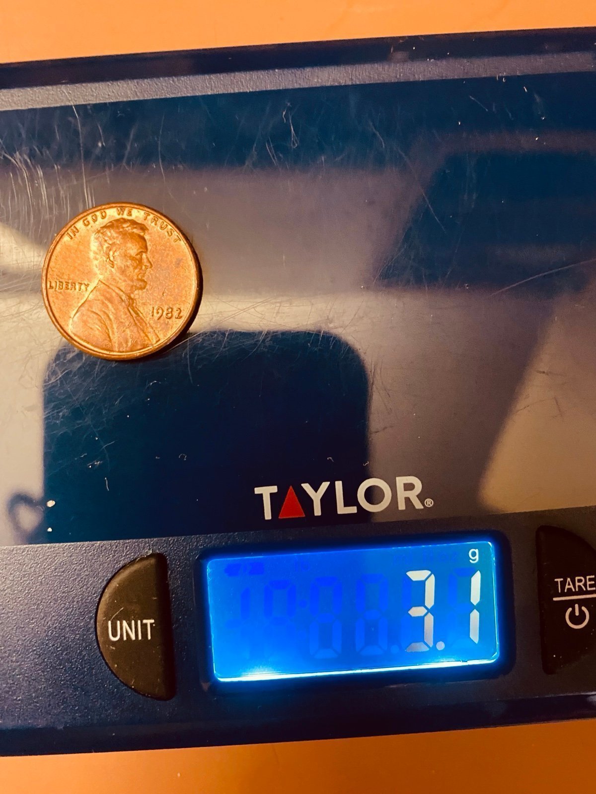 1982 Penny weight 3.1g! With Error on the Date and Rim