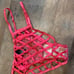 VS Vintage Very Sexy Strappy Grid Back Fishnet Cheeky Panty