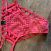 VS Vintage Very Sexy Strappy Grid Back Fishnet Cheeky Panty
