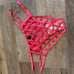 VS Vintage Very Sexy Strappy Grid Back Fishnet Cheeky Panty
