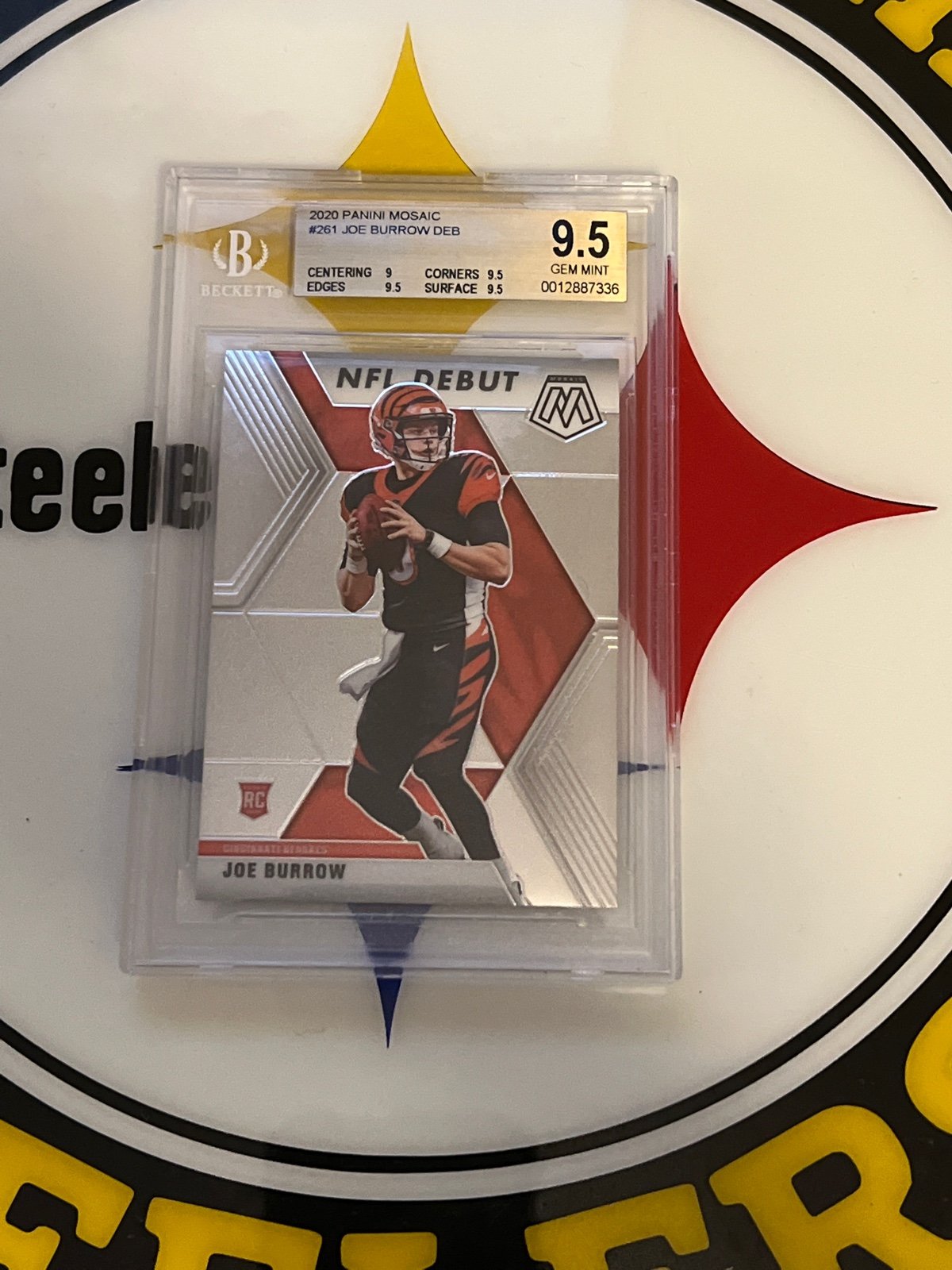 2020 Mosaic Joe Burrow NFL Debut Rookie Card RC #261 BGS 9.5 Bengals R274