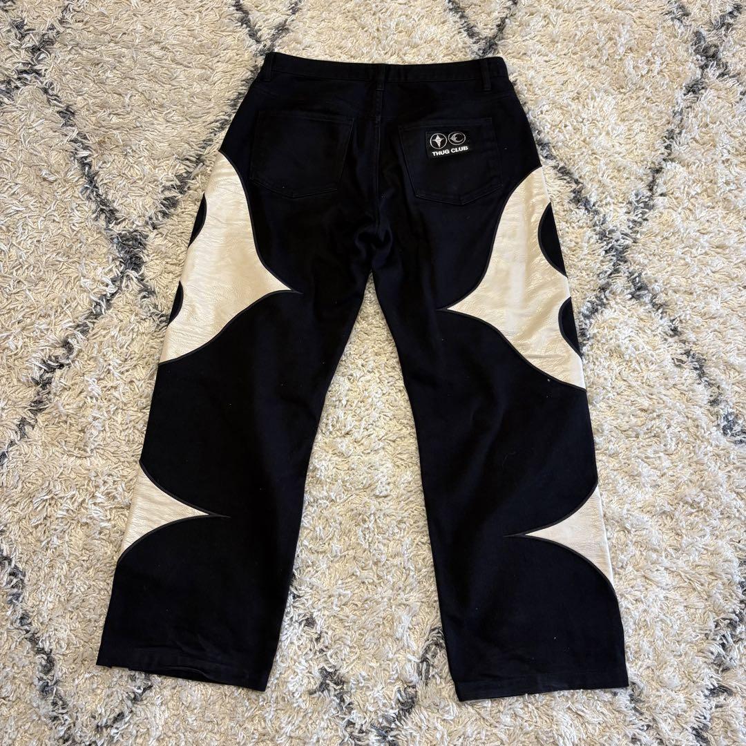 Thug Club TC Leather Black Denim Pants Size M - Other