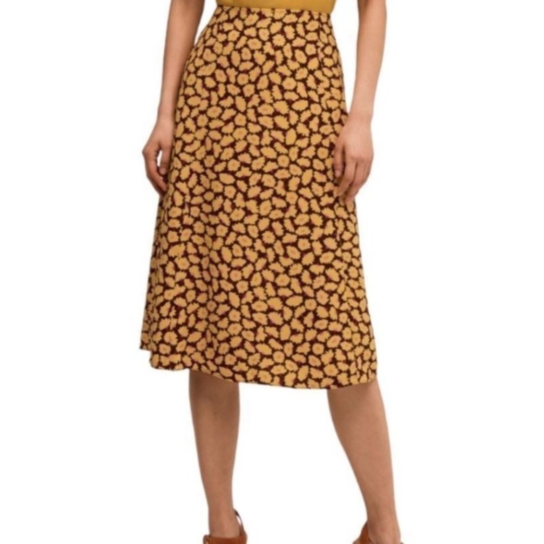 Kate spade sunny bloom floral midi skirt size 4