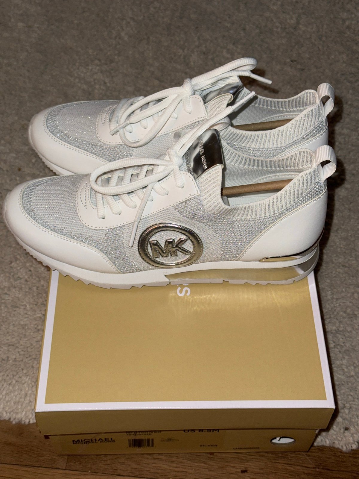 michael kors trainers silver