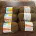 Lion Brand Yarn Cotton-Ease Yarn, Hazelnut, lot of 8