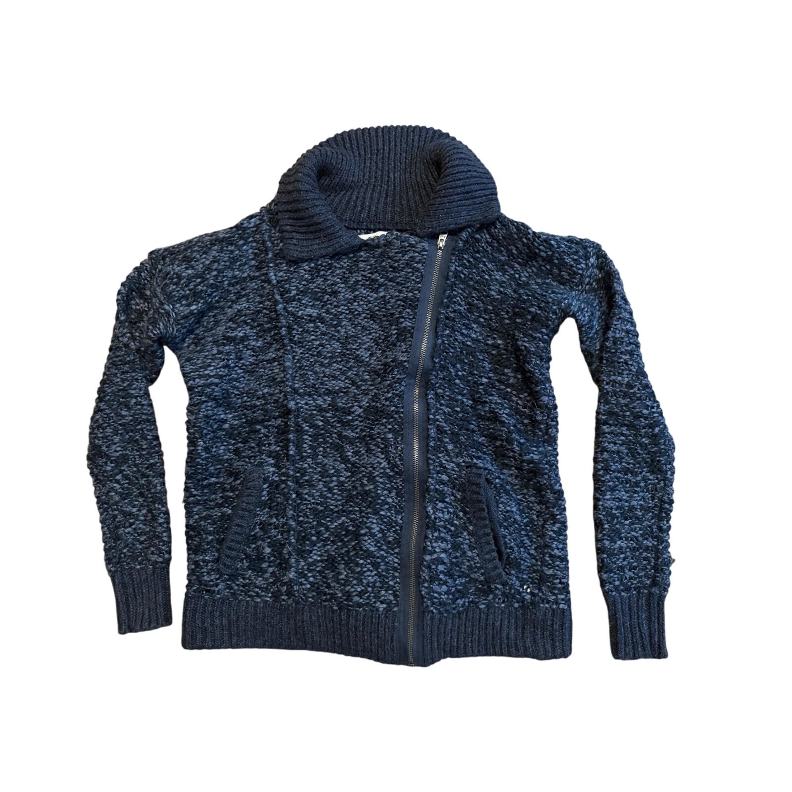 Womens Abercrombie & Fitch Vintage Y2K Blue Zip Up Collared Sweater XS/S