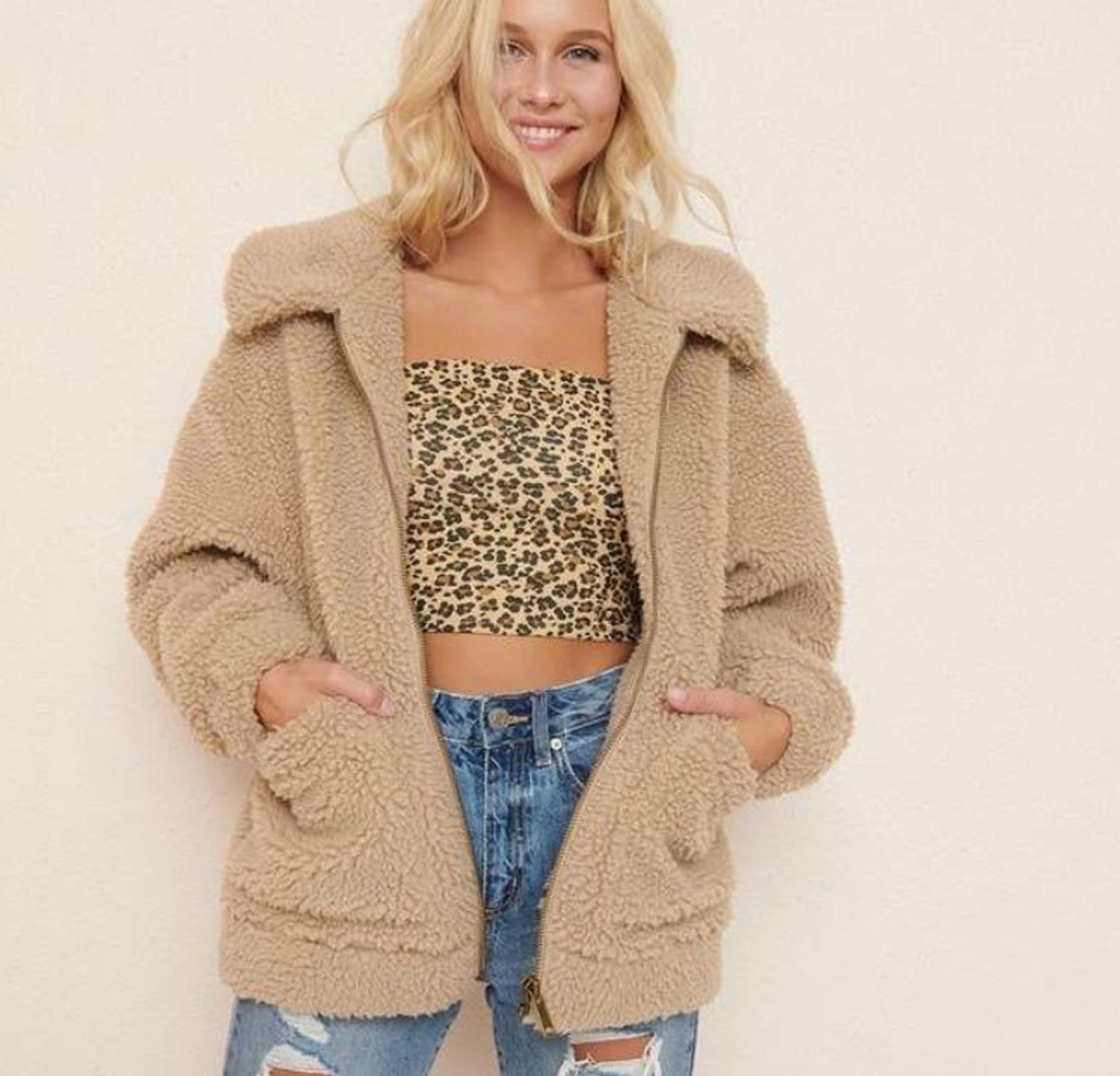 Garage Teddy Zip Up Jacket