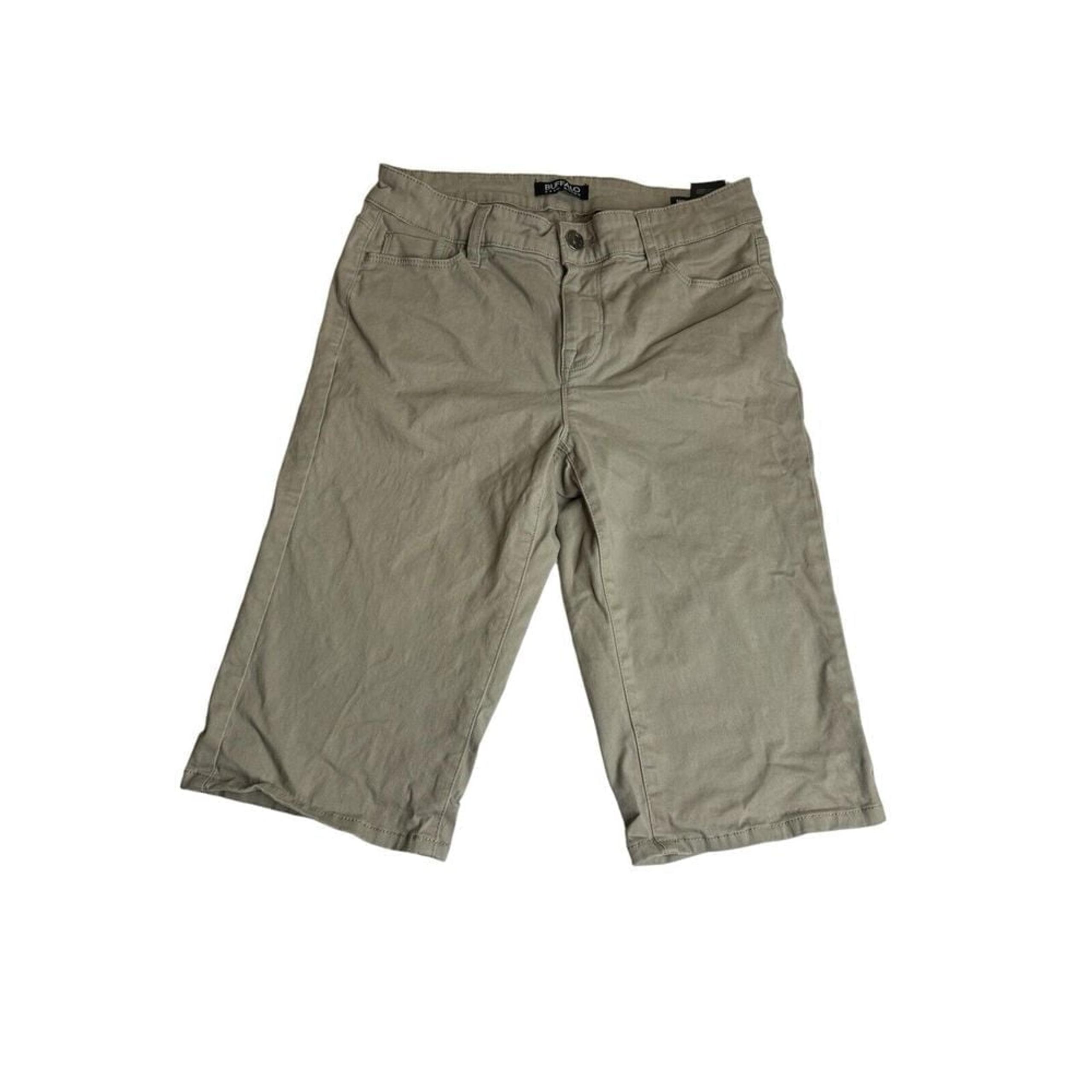 Buffalo David Bitton Mid Rise Bermuda Shorts Womens Size 4/27 Samuella Tan 13"