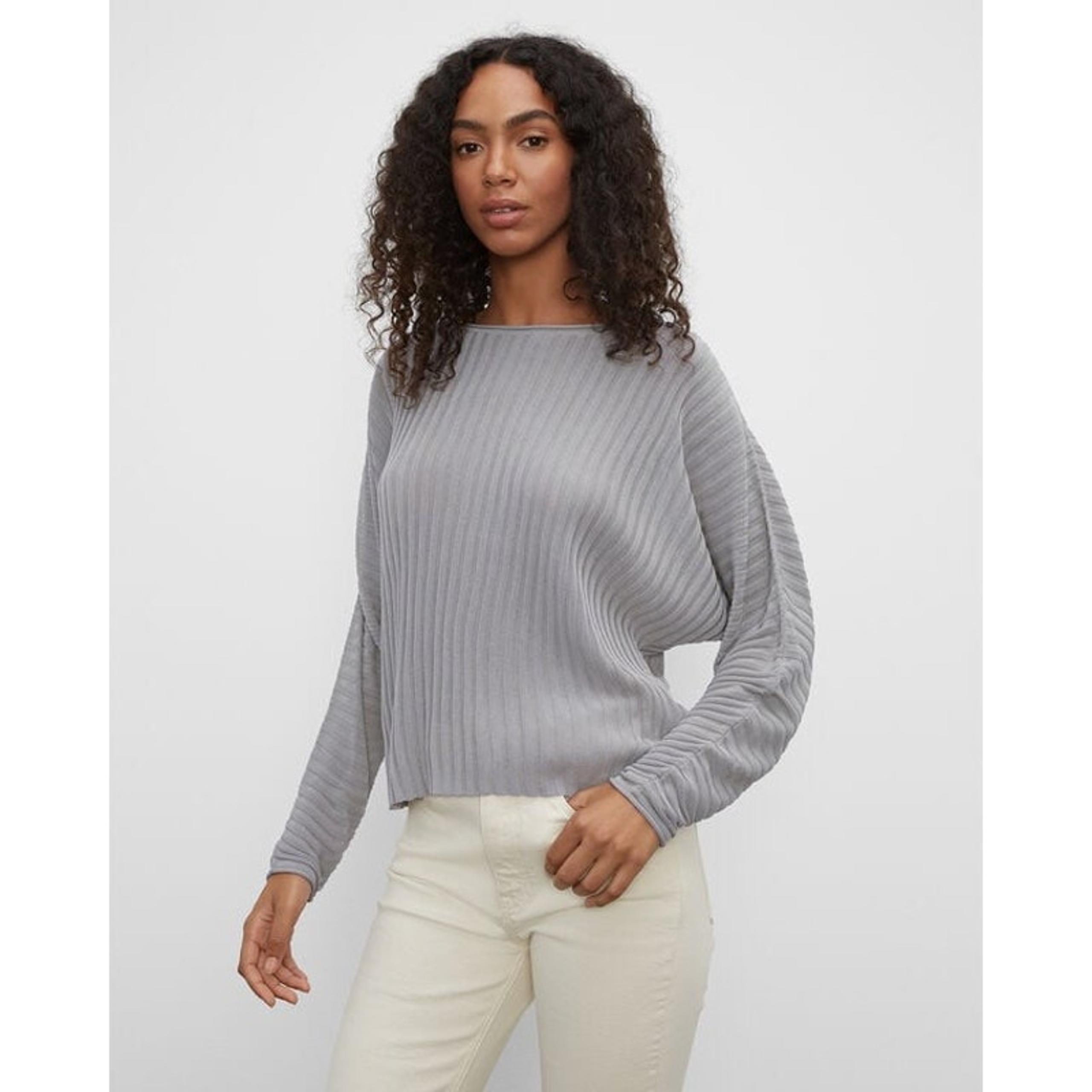 Club Monaco Ribbed Dolman Chandails Gray Sweater Women's Large NWT Boatneck