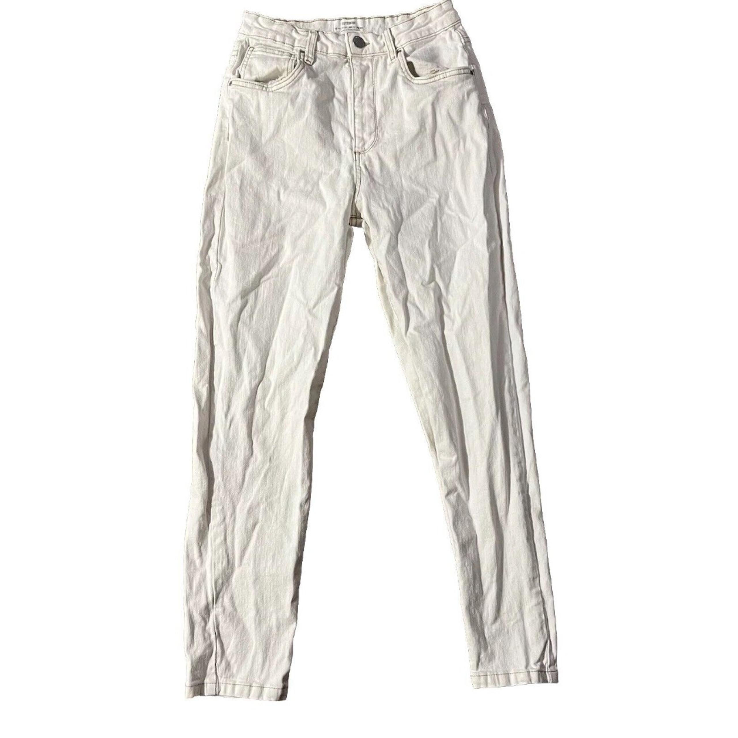 Cotton On White High Rise Stretch Mom Jean Size 8