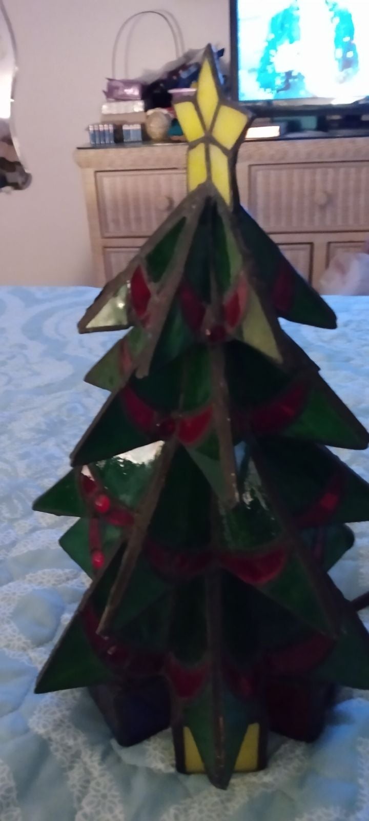 Stained glass Christmas tree