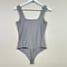 Abercrombie & Fitch Bodysuit Square Neck Sleeveless Casual Gray M