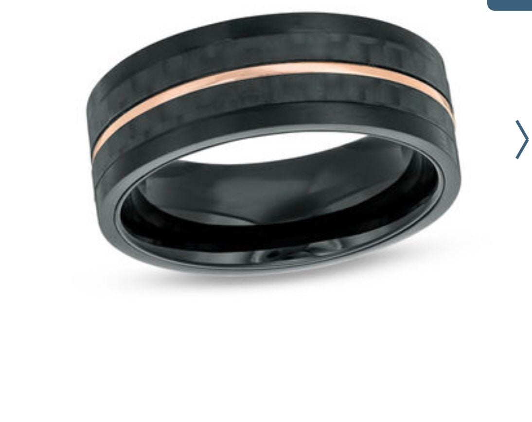 Zales Men's 8.0mm Carbon Fiber Band