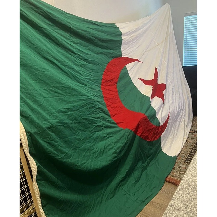 Algeria Algerian Cloth Flag Extra Big Flag 7ft W -12ft L