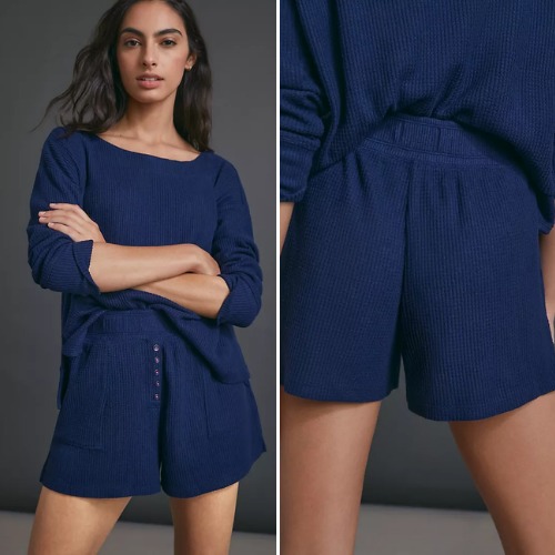 NWT Anthropologie Wendy Waffle Lounge Shorts | 2X