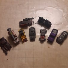Lot of hand painted mad max styled custom hot wheels