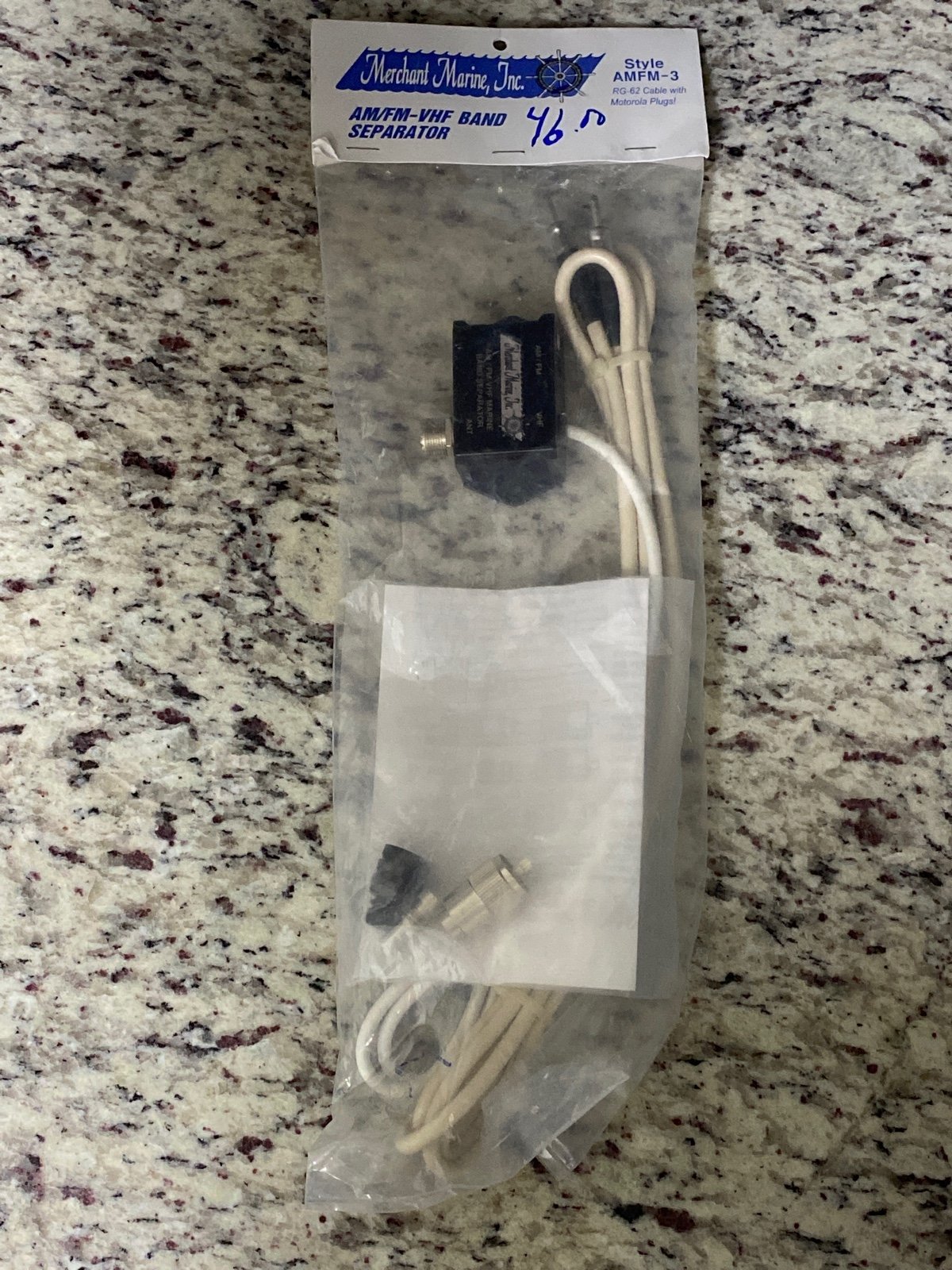 NEW Sealed Merchant Marine AM/FM/VHF Band Separator AMFM-3 RG-62 Motorola Plugs