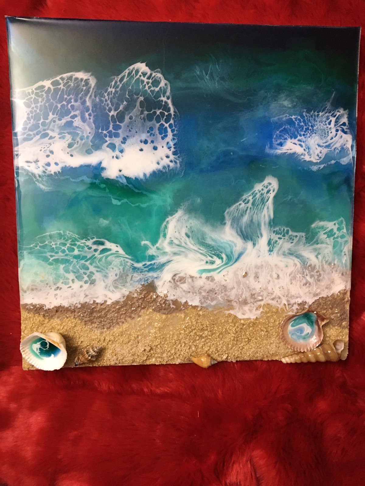 Ocean ispired resin art