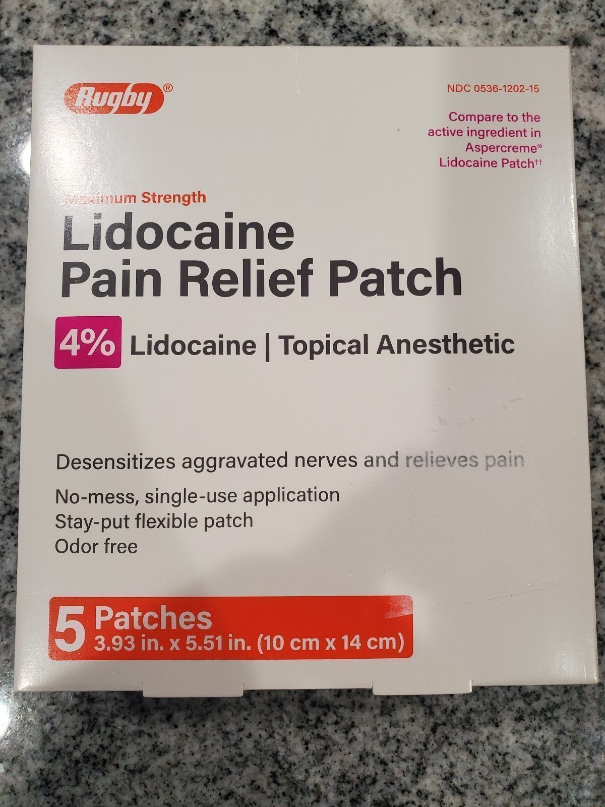 Lidocaine 4% pain patches.  30 patches
