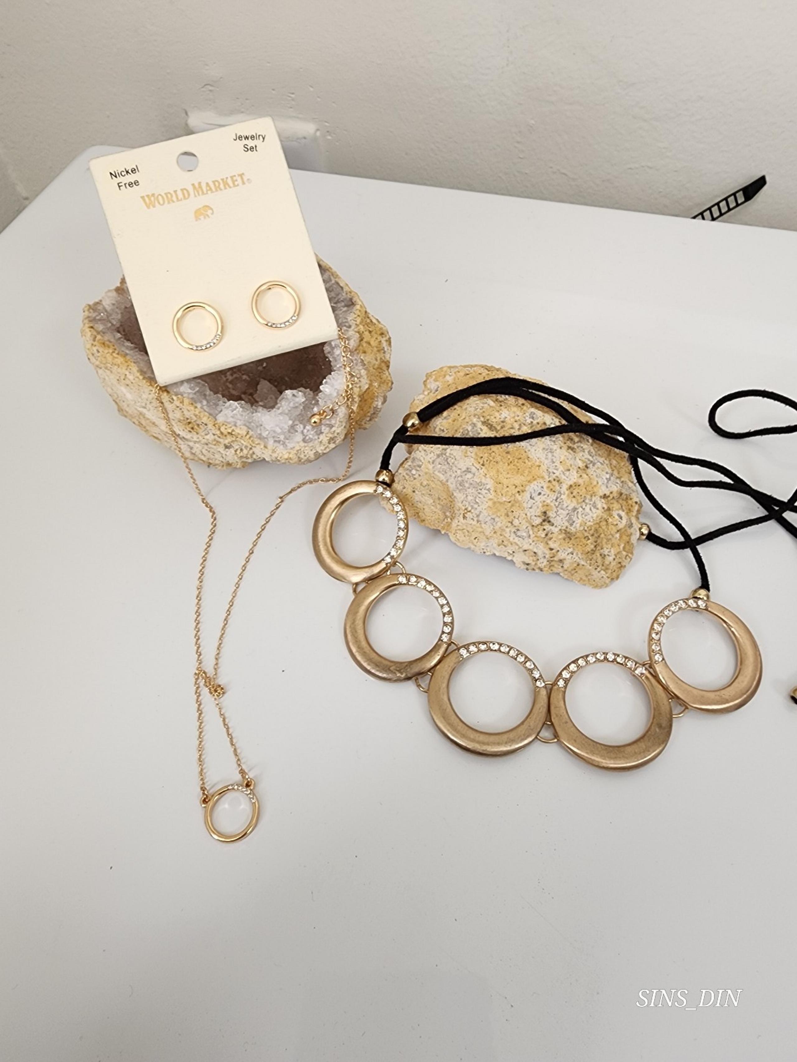 World Market nickel free 2 necklace and earrings